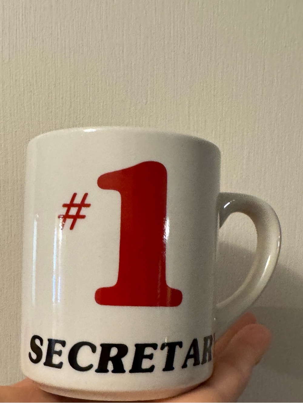 Vintage #1 Secretary coffee tea cup mug